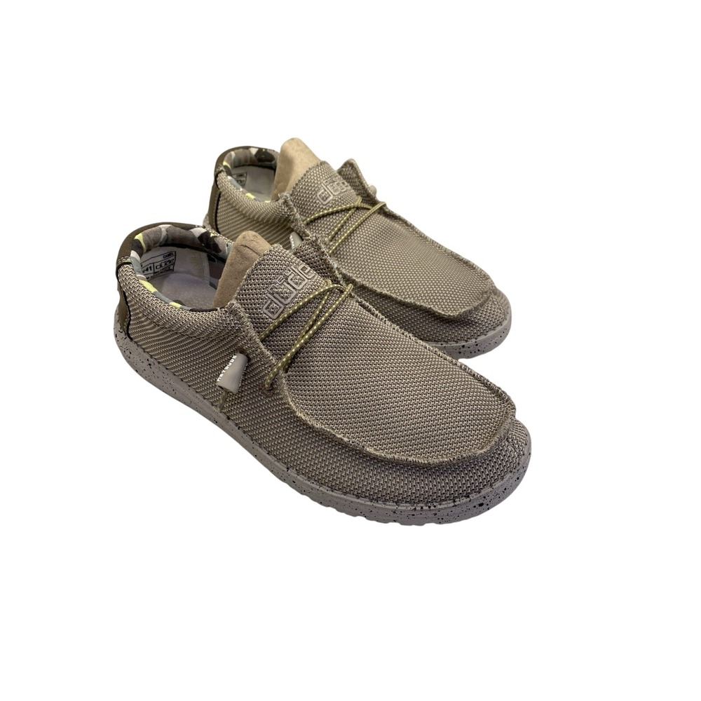 Hey Dude Wally Sox Camel Tan Slip On Loafers Mens Size 8 110351517 Camo Lining